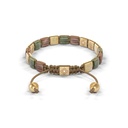 Shamballa Jewels Yellow Gold Champagne Diamond, Grey Sapphire, Yellow Sapphire & Brown Moonstone 6mm Lock Bracelet (Back View) - D225892