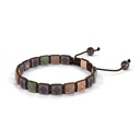 Shamballa Jewels Rose & Black Gold Champagne Diamond, Green Sapphire, Brown Moonstone & Ceramic 6mm Lock Bracelet (Right View) - D226287