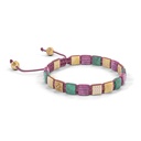 Shamballa Jewels Yellow Gold White Diamond, Emerald, Pink Sapphire & Yellow Sapphire 6mm Lock Bracelet (Left View) - D226071