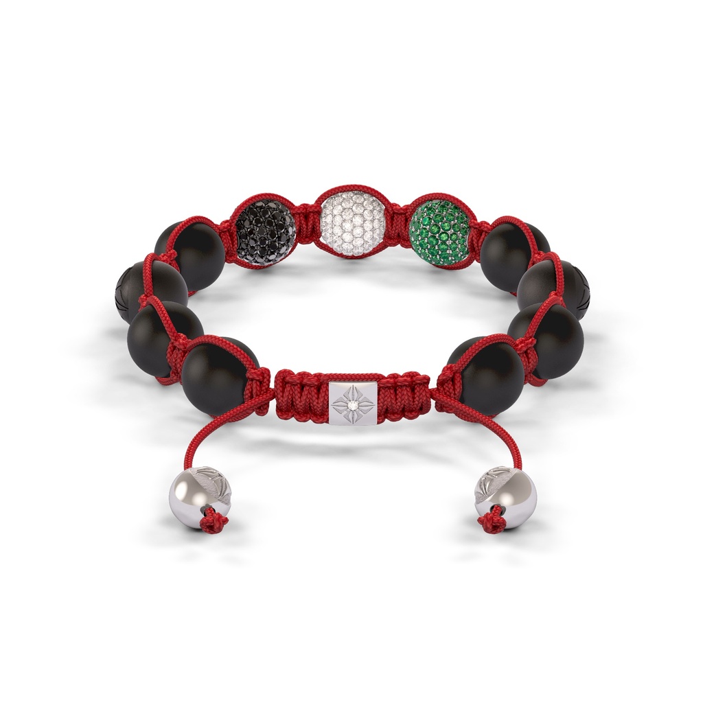 Shamballa Jewels White Gold UAE 10mm Shamballa Bracelet (Back View) - D242002