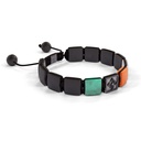 Shamballa Jewels White & Black Gold UAE 10mm Lock Shamballa Bracelet (Left View)
