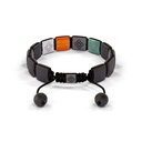 Shamballa Jewels White & Black Gold UAE 10mm Lock Shamballa Bracelet (Back View)