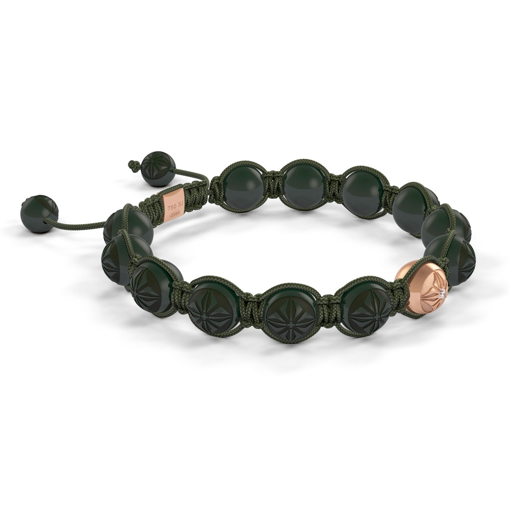 Shamballa Jewels Rose Gold  10mm Braided Bracelet (Left View) - D243907