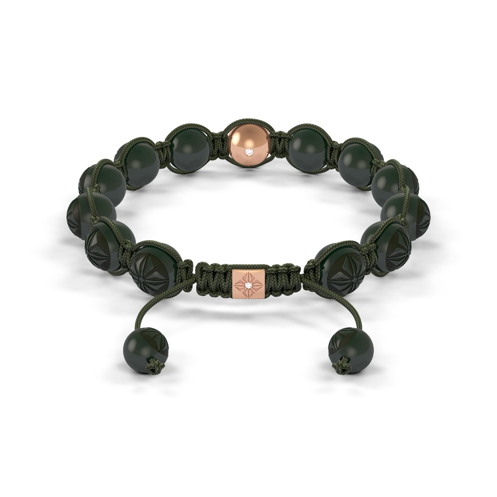 Shamballa Jewels Rose Gold  10mm Braided Bracelet (Back View) - D243907