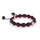 Shamballa Jewels Rose Gold White Diamond 8mm Braided Bracelet (Left View) - D243957