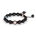 Shamballa Jewels Rose Gold White Diamond & Aquamarine 8mm Braided Bracelet (Right View) - D243961