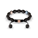 Shamballa Jewels Rose Gold White Diamond & Aquamarine 8mm Braided Bracelet (Back View) - D243961