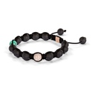 Shamballa Jewels Rose Gold White Diamond & Emerald 8mm Braided Bracelet (Right View) - D243962