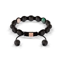 Shamballa Jewels Rose Gold White Diamond & Emerald 8mm Braided Bracelet (Back View) - D243962