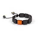 Black Gold White Diamond & Carnelian 10mm Lock Bracelet-D184009-Frost Fratelli (Left View)