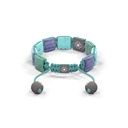 Shamballa Jewels-White Gold Tanzanite, Aquamarine, Turquoise & White Diamond 10mm Lock Bracelet-D226184-Frost Fratelli (Back View)
