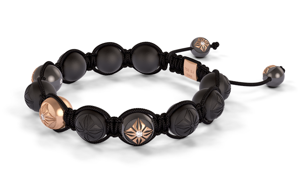 Shamballa Jewels - Rose Gold & Black Gold 10mm Bracelet - D244584 - Frost Fratelli