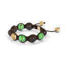 Shamballa Jewels - Yellow Gold Turquoise 10mm Bracelet - - Frost Fratelli (Right View)