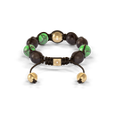 Shamballa Jewels - Yellow Gold Turquoise 10mm Bracelet - - Frost Fratelli (Back View)