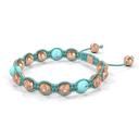 Shamballa Jewels - Rose Gold Turquoise 8mm Braided Bracelet - D246014 - Frost Fratelli