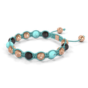 Shamballa Jewels - Rose Gold Turquoise & Ceramic 8mm Braided Bracelet - D246016 - Frost Fratelli