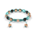 Shamballa Jewels - Rose Gold Turquoise & Ceramic 8mm Braided Bracelet - D246016 - Frost Fratelli #2