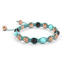 Shamballa Jewels - Rose Gold Turquoise & Ceramic 8mm Braided Bracelet - D246016 - Frost Fratelli #3