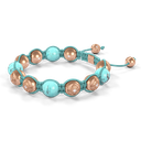 Shamballa Jewels - Rose Gold Turquoise 10mm Braided Bracelet - D246020 - Frost Fratelli