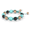 Shamballa Jewels - Rose Gold Turquoise & Ceramic 10mm Braided Bracelet - D246021 - Frost Fratelli