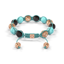 Shamballa Jewels - Rose Gold Turquoise & Ceramic 10mm Braided Bracelet - D246021 - Frost Fratelli #2