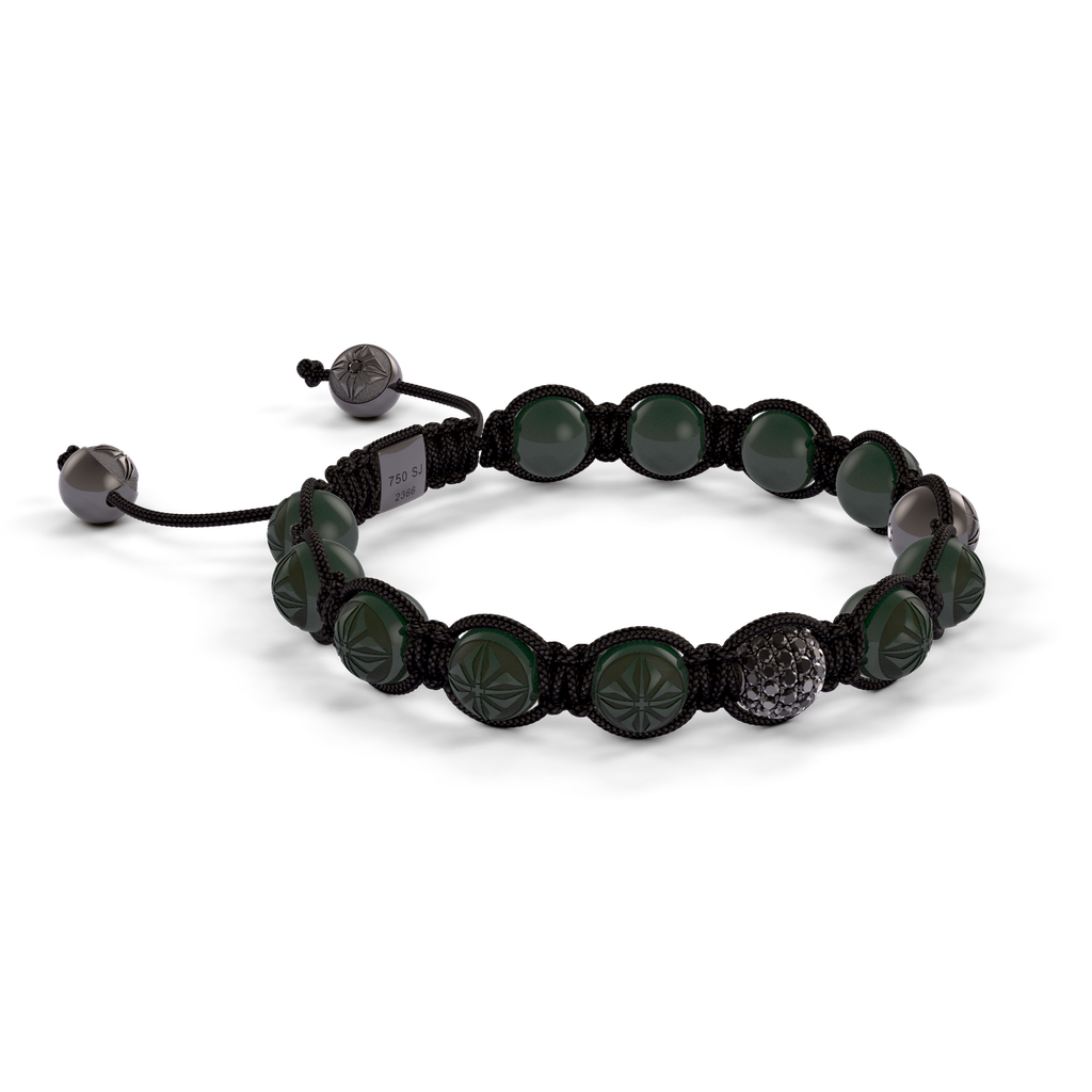 Shamballa Jewels - Black Gold Ceramic & Black Diamond 8mm Braided Bracelet - D247506 - Frost Fratelli #3