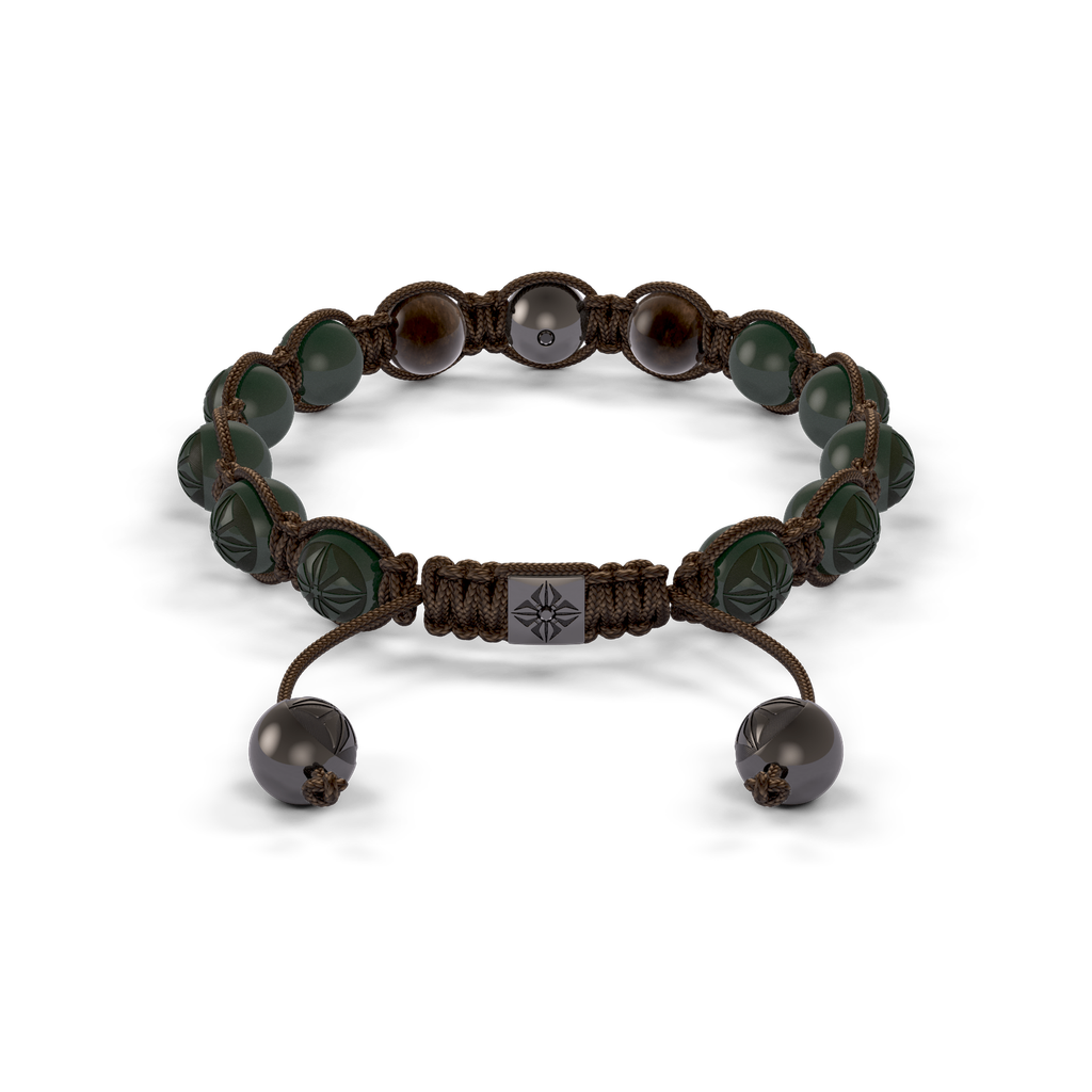 Shamballa Jewels - Black Gold Ceramic & Brown Sapphire 8mm Braided Bracelet - D247511 - Frost Fratelli #2