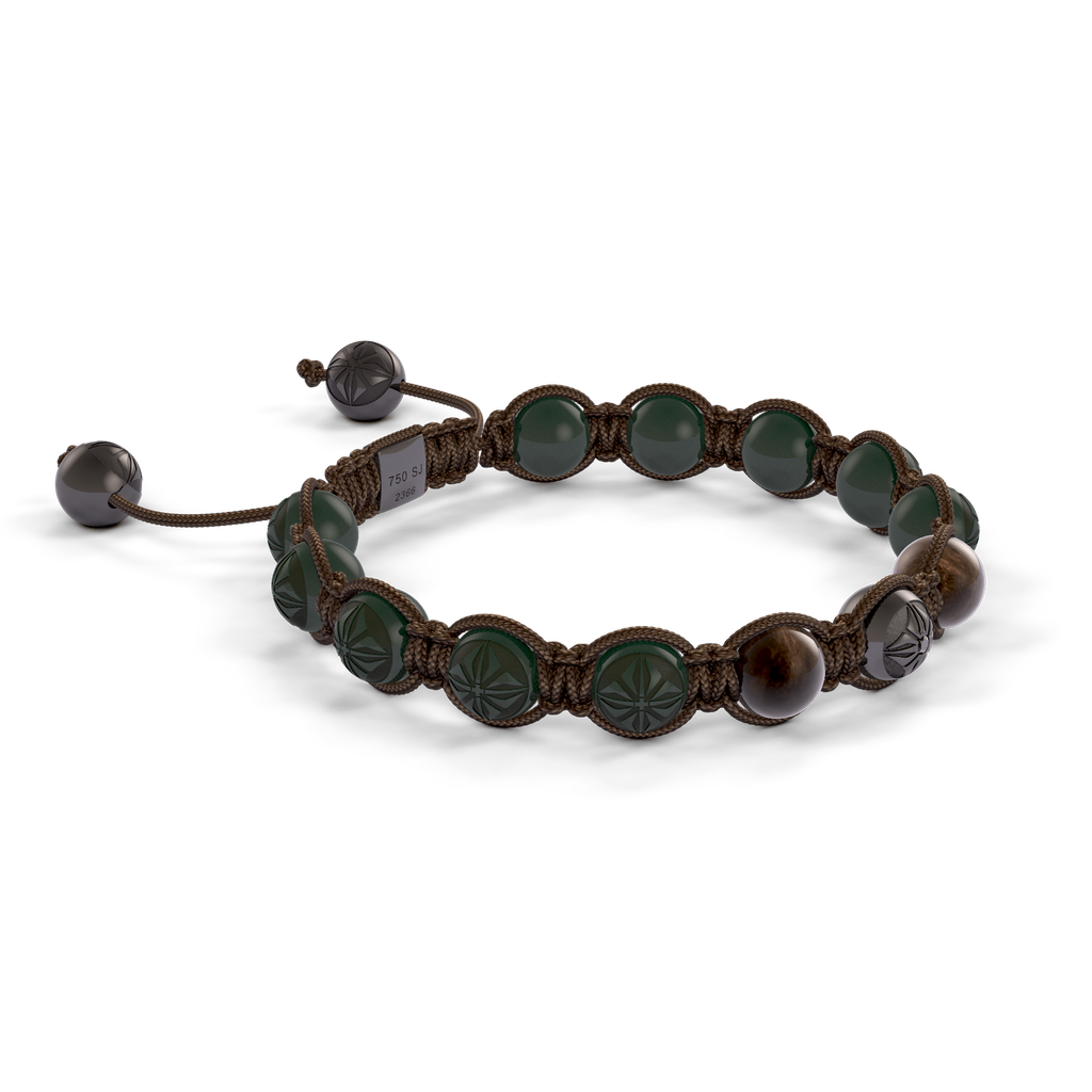 Shamballa Jewels - Black Gold Ceramic & Brown Sapphire 8mm Braided Bracelet - D247511 - Frost Fratelli #3
