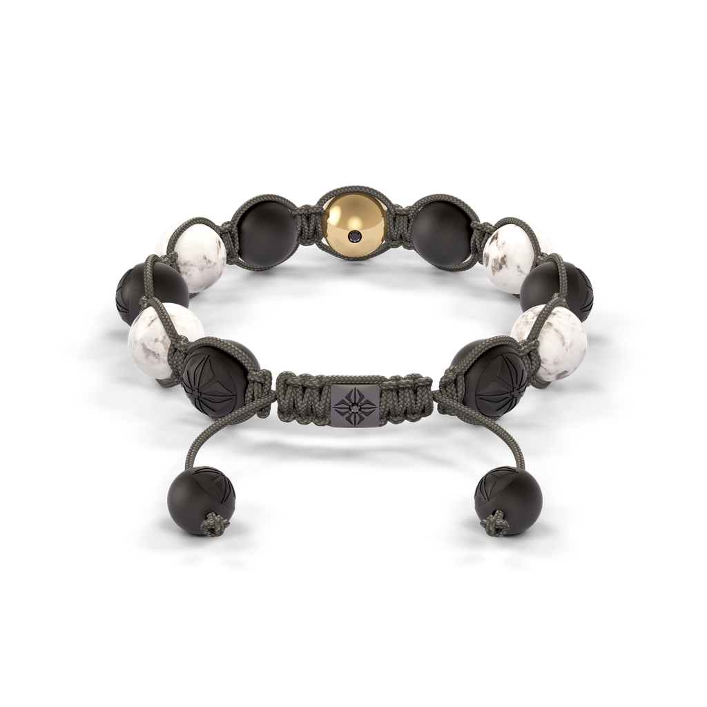 Shamballa Jewels - Yellow Gold Ceramic, Granite & Black Diamond 10mm Braided Bracelet - D247530 - Frost Fratelli #2