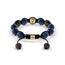Shamballa Jewels - Yellow Gold Ceramic, Black Diamond & Blue Sapphire 10mm Braided Bracelet - D247534 - Frost Fratelli #2