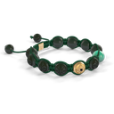 Shamballa Jewels - Yellow Gold Ceramic, Black Diamond & Emerald 10mm Braided Bracelet - D247535 - Frost Fratelli #3