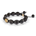 Shamballa Jewels - Yellow Gold Ceramic, Black Diamond & Grey Sapphire 10mm Braided Bracelet - D247537 - Frost Fratelli