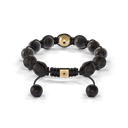 Shamballa Jewels - Yellow Gold Ceramic, Black Diamond & Grey Sapphire 10mm Braided Bracelet - D247537 - Frost Fratelli #2