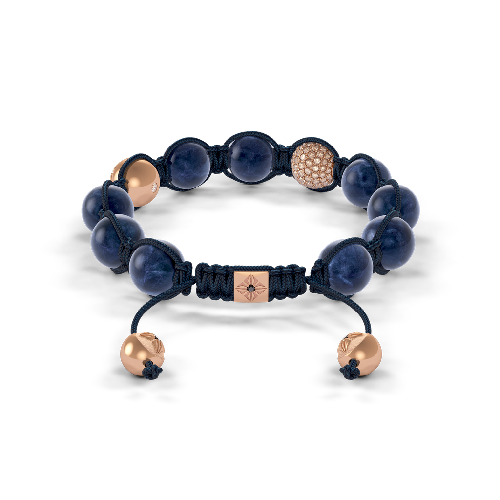 Shamballa Jewels - Rose Gold Ceramic, Grey Sapphire & Champagne Diamond 10mm Braided Bracelet - D247540 - Frost Fratelli #2