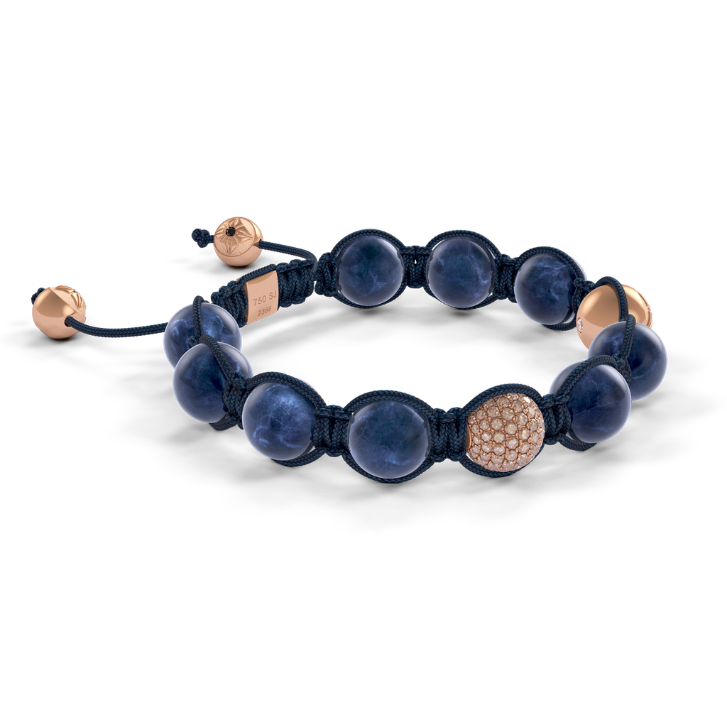 Shamballa Jewels - Rose Gold Ceramic, Grey Sapphire & Champagne Diamond 10mm Braided Bracelet - D247540 - Frost Fratelli #3