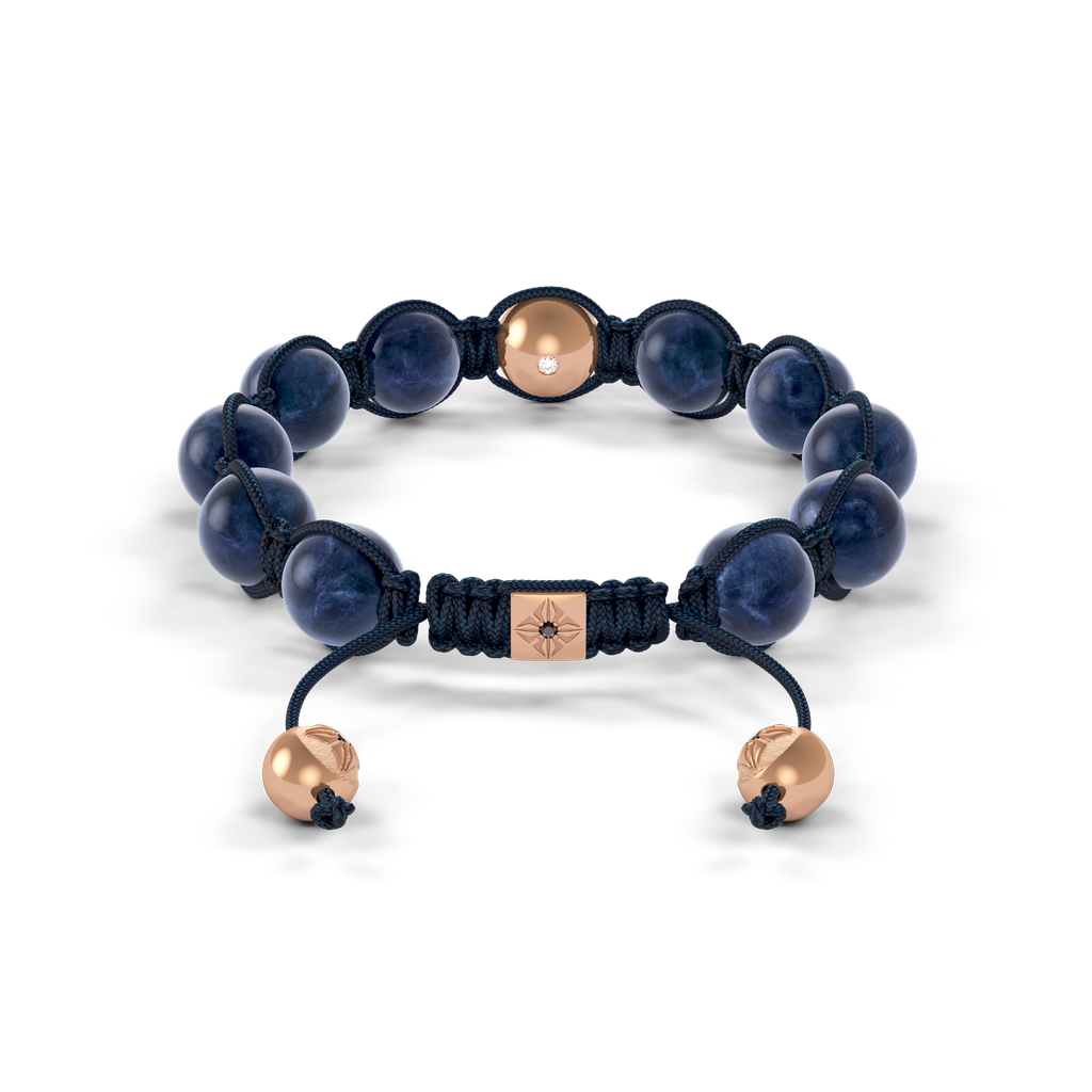 Shamballa Jewels - Rose Gold Ceramic & Blue Sapphire 10mm Braided Bracelet - D247545 - Frost Fratelli #2