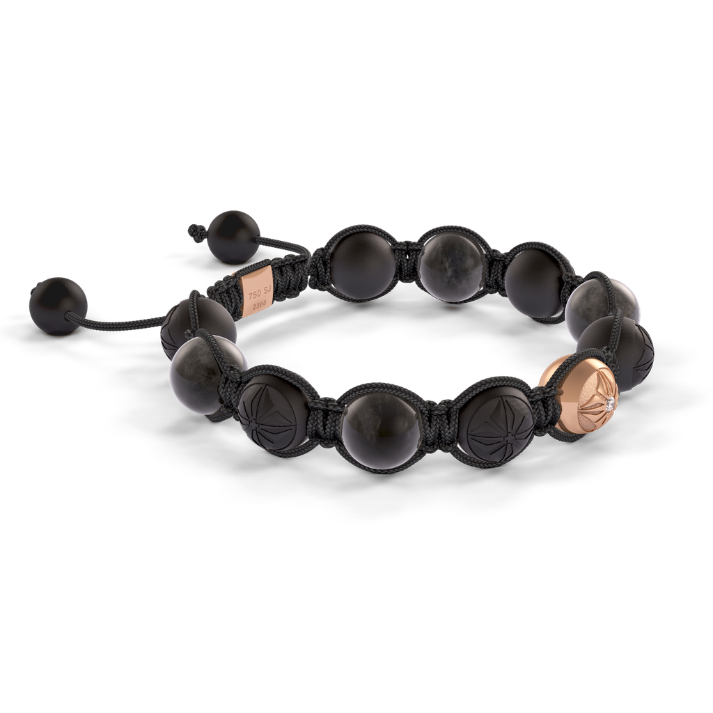 Shamballa Jewels - Rose Gold Ceramic & Grey Sapphire 10mm Braided Bracelet - D247548 - Frost Fratelli #3