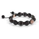 Shamballa Jewels - Rose Gold Grey Sapphire, Champagne Diamond & Ceramic 10mm Braided Bracelet - D247550 - Frost Fratelli #3