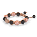 Shamballa Jewels - Rose Gold Champagne Diamond & Ceramic 10mm Braided Bracelet - D247553 - Frost Fratelli