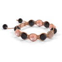 Shamballa Jewels - Rose Gold Champagne Diamond & Ceramic 10mm Braided Bracelet - D247553 - Frost Fratelli #3