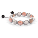 Shamballa Jewels - Rose Gold Champagne Diamond, Pink Moonstone & Ceramic 10mm Braided Bracelet - D247554 - Frost Fratelli #3