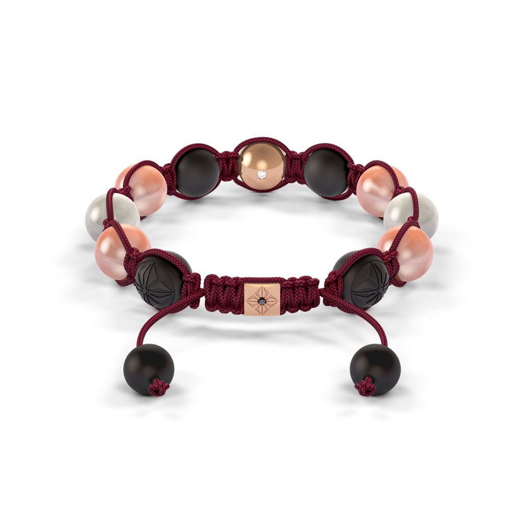 Shamballa Jewels - Rose Gold Pink Moonstone & Ceramic 10mm Braided Bracelet - D247555 - Frost Fratelli #2