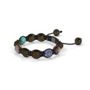 Shamballa Jewels - Black Gold, Rose Gold & Carbon Champagne Diamond, Tanzanite, Turquoise, Carnelian & Ceramic 8mm Bracelet - - Frost Fratelli (Right View)