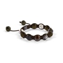 Shamballa Jewels - Black Gold Brown Sapphire, Grey Sapphire, Grey Moonstone & Ceramic 8mm Bracelet - - Frost Fratelli (Left View)