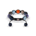 Shamballa Jewels - Black Gold Champagne Diamond, Tanzanite, Aquamarine, Carnelian & Ceramic 10mm Bracelet - - Frost Fratelli (Back View)