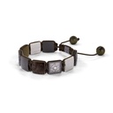 Shamballa Jewels - Black Gold Champagne Diamond, Brown Sapphire, Grey Sapphire, Grey Moonstone & Ceramic 10mm Lock Bracelet - - Frost Fratelli (Right View)