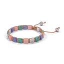 Shamballa Jewels - White Gold White Diamond, Tanzanite, Turquoise & Peach Moonstone 6mm Lock Bracelet - - Frost Fratelli (Right View)