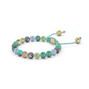 Shamballa Jewels - Yellow Gold Champagne Diamond, Emerald, Green Sapphire, Turquoise & Aquamarine 6mm Non-Braided Bracelet - - Frost Fratelli (Right View)