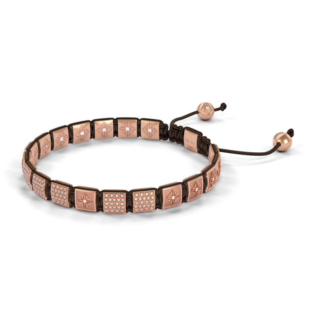 Shamballa Jewels - Rose Gold Champagne Diamond 6mm Lock Bracelet - D231343 - Frost Fratelli