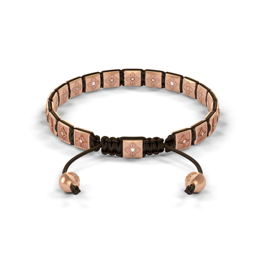 Shamballa Jewels - Rose Gold Champagne Diamond 6mm Lock Bracelet - D231343 - Frost Fratelli #2